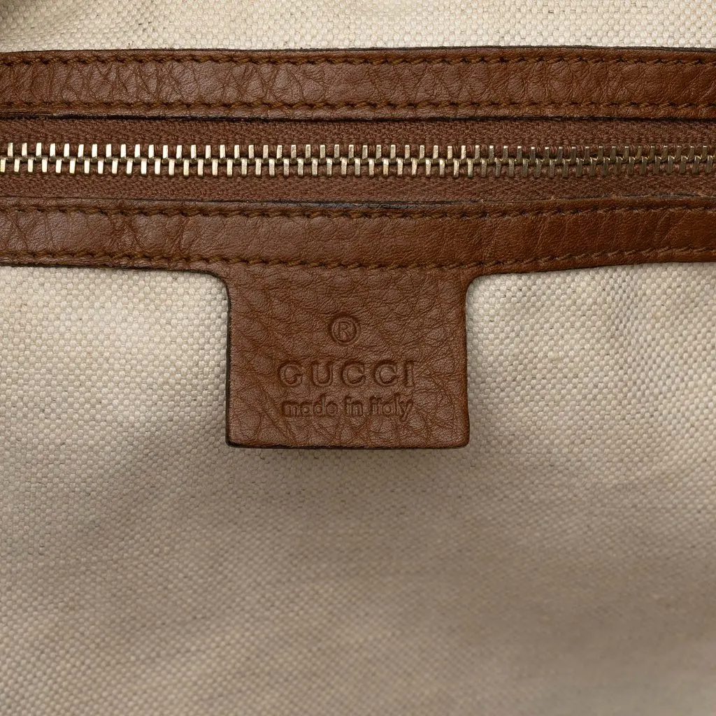 Gucci GG Canvas Bella Convertible Tote Beige Canvas Good - Box View