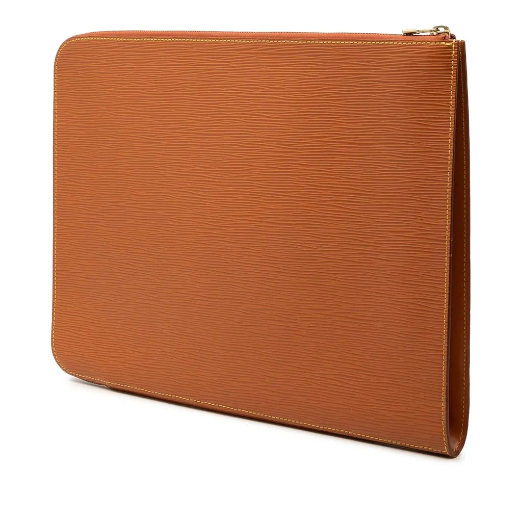 Louis Vuitton Epi Poche Document Brown Leather Very good - Back View