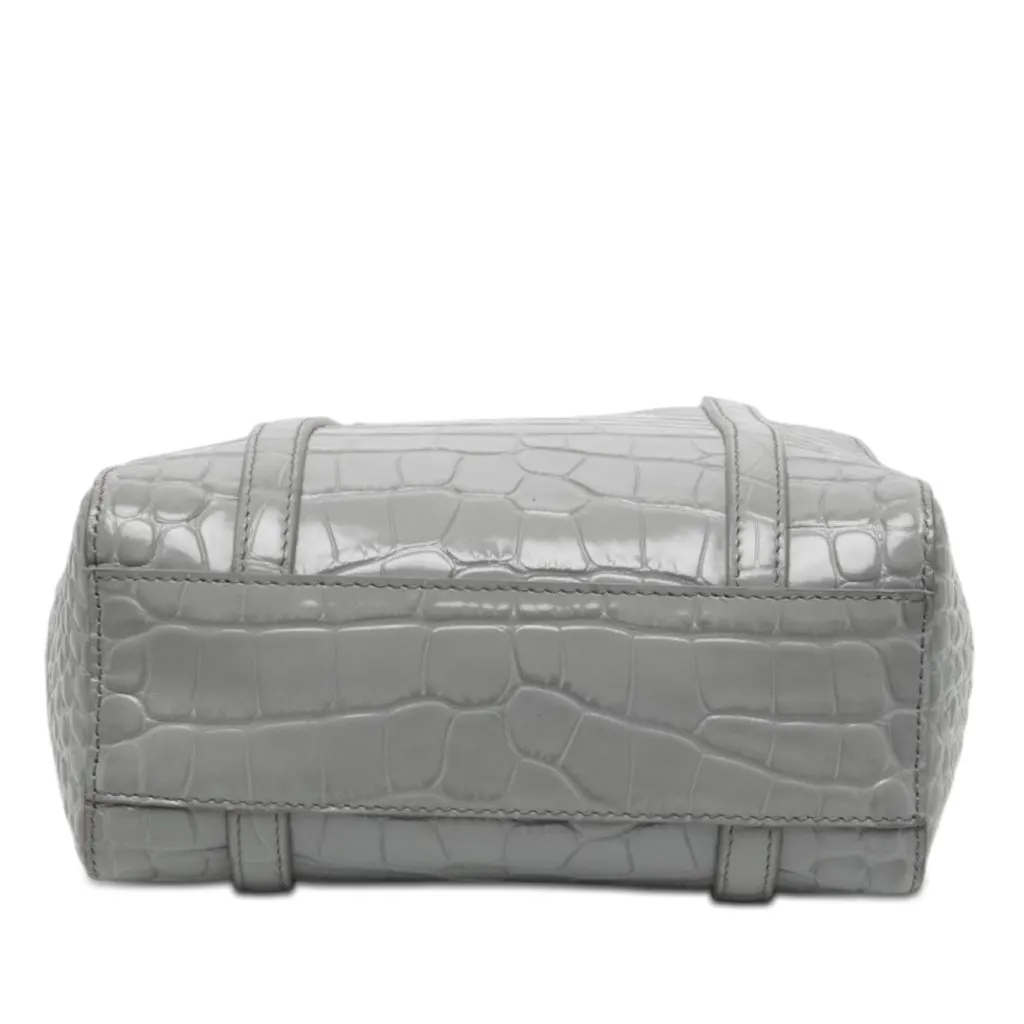 Balenciaga Croc Embossed Leather Everyday Tote XXS Grey Leather Very good - Inside View