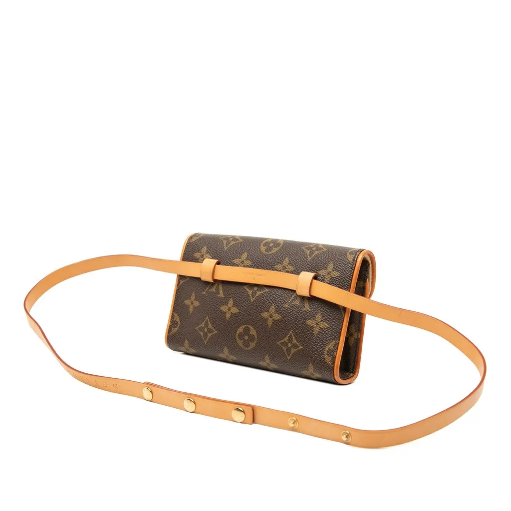 Louis Vuitton Monogram Pochette Florentine Brown Canvas Very good - Back View