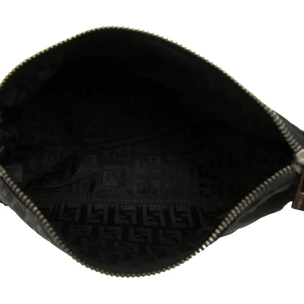Fendi Zucchino Canvas Handbag Grey Very good - Model View