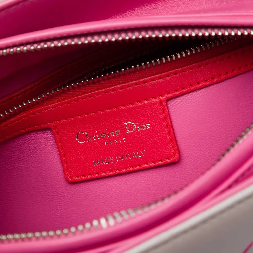 Dior Medium Tricolor Lambskin Macrocannage Stitched Lady Dior MultiColor Leather Very good - Box View