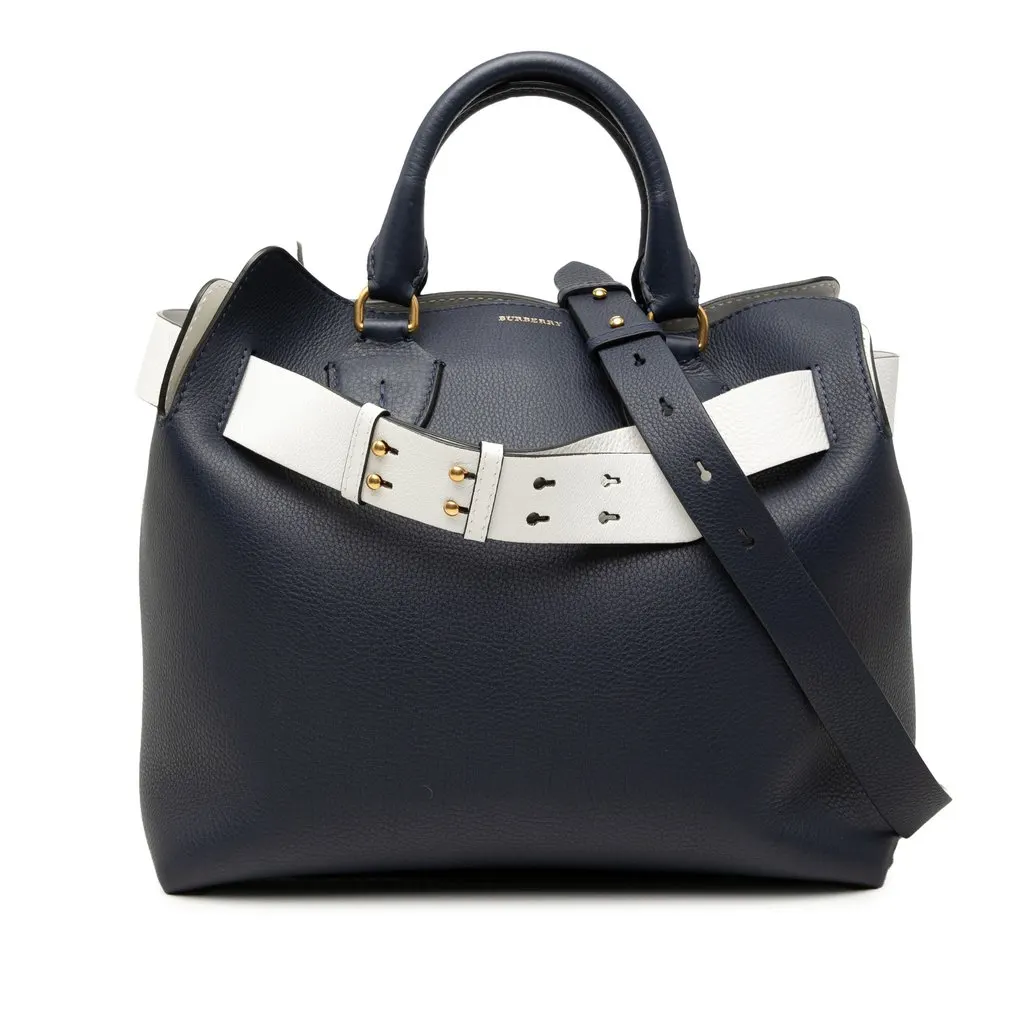 Burberry Medium Bicolor Leather Marais Belt Bag Blue Leather Very good - Front View