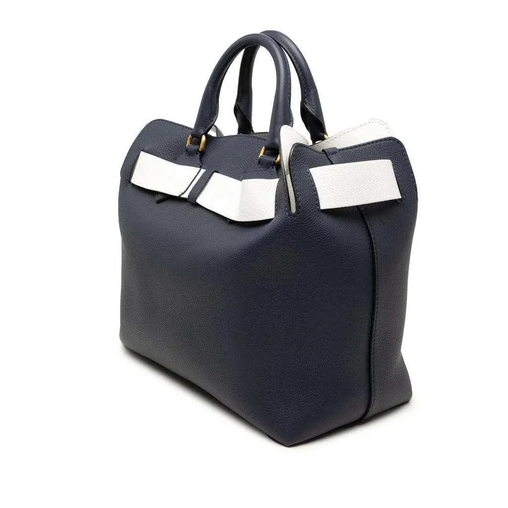 Burberry Medium Bicolor Leather Marais Belt Bag Blue Leather Very good - Back View