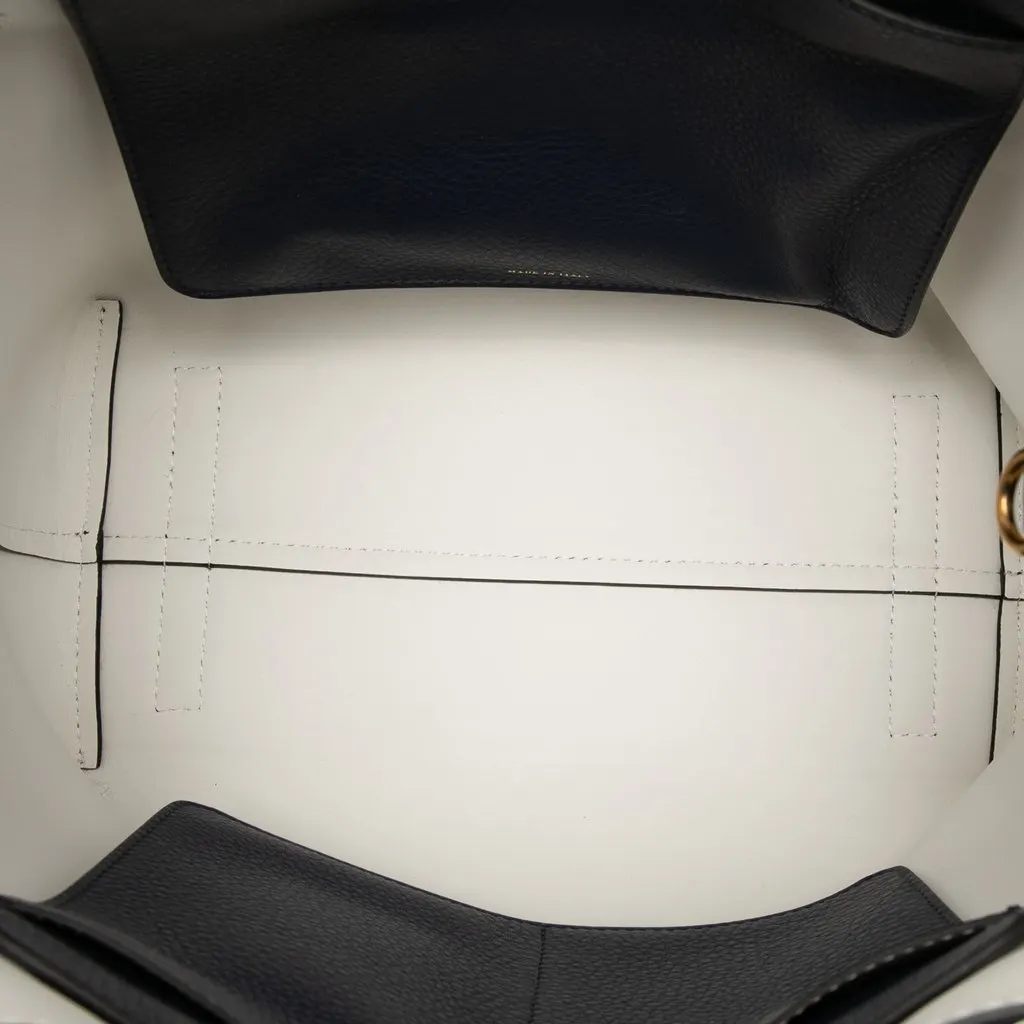 Burberry Medium Bicolor Leather Marais Belt Bag Blue Leather Very good - Model View