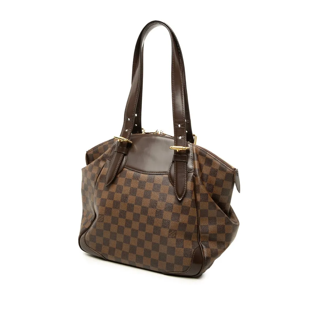 Louis Vuitton Damier Ebene Verona MM Brown Canvas Good - Back View