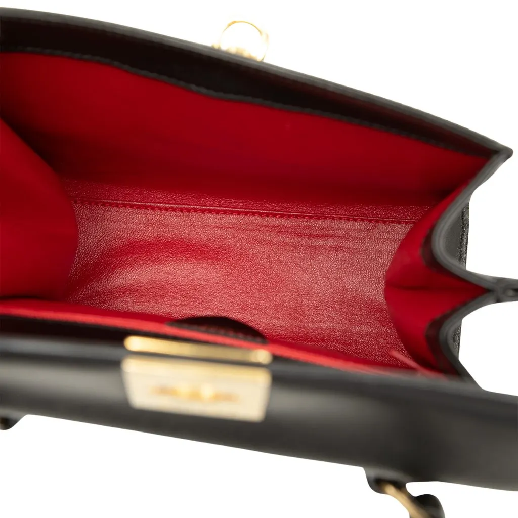 Celine Leather Top Handle Bag Black Leather Very good - Model View