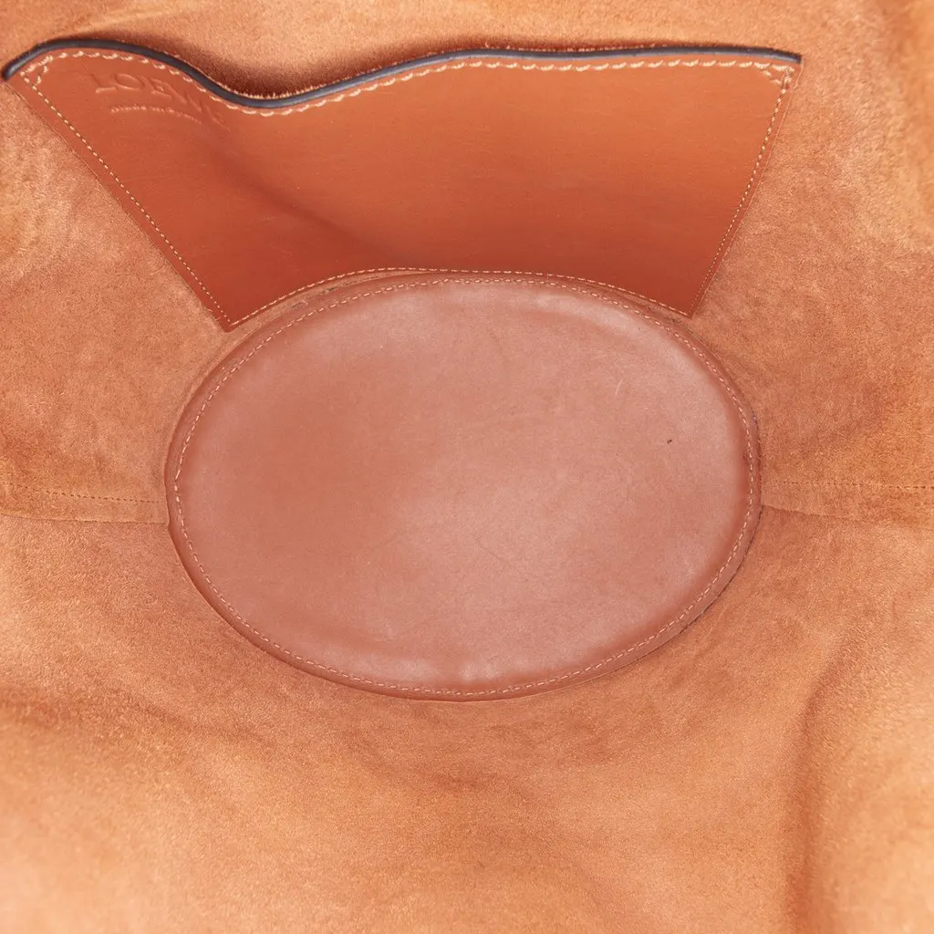 LOEWE Small Leather Balloon Bucket Bag Brown Leather Very good - Model View