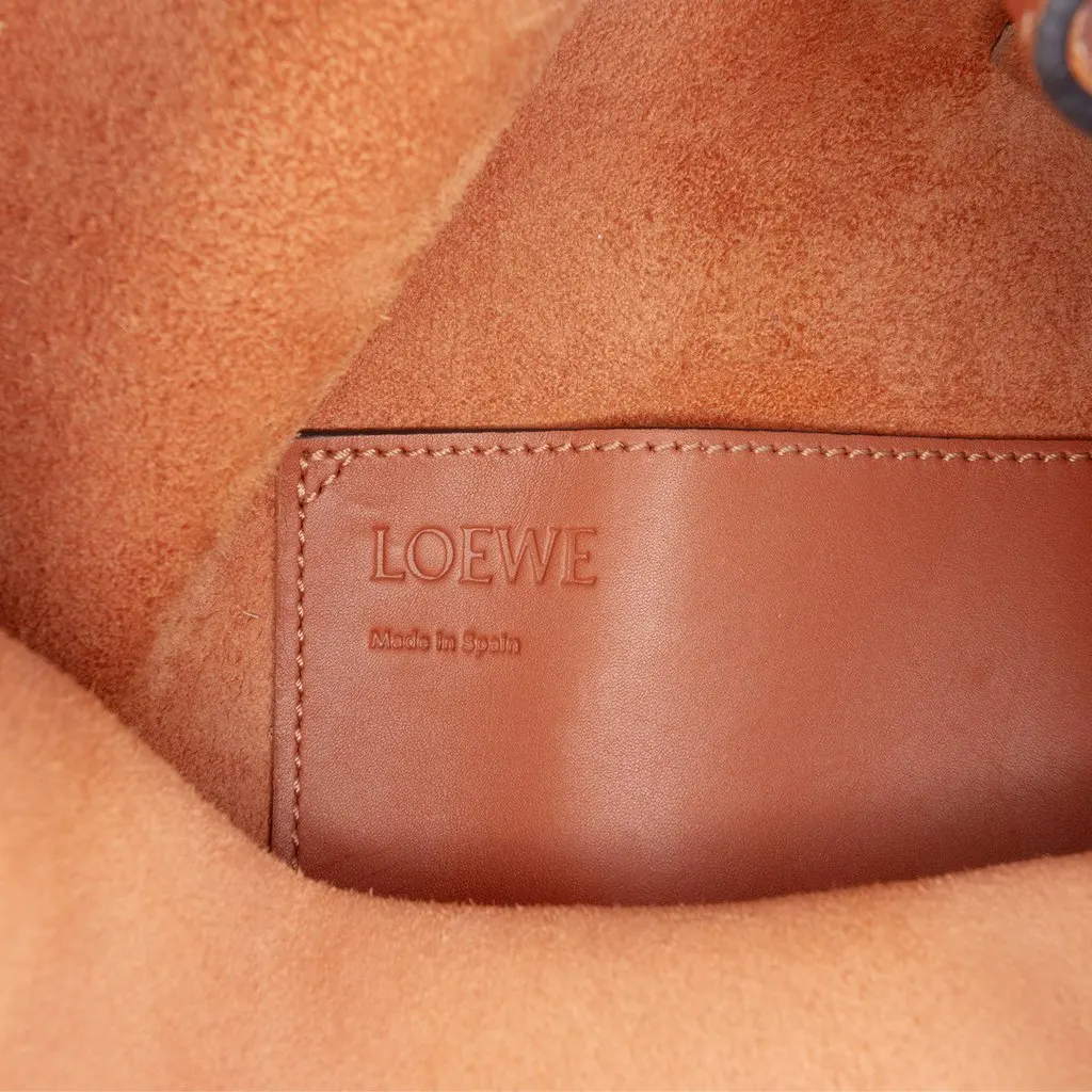 LOEWE Small Leather Balloon Bucket Bag Brown Leather Very good - Box View