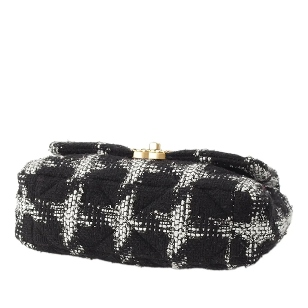 Chanel Medium Tweed 19 Flap Black Very good - Box View