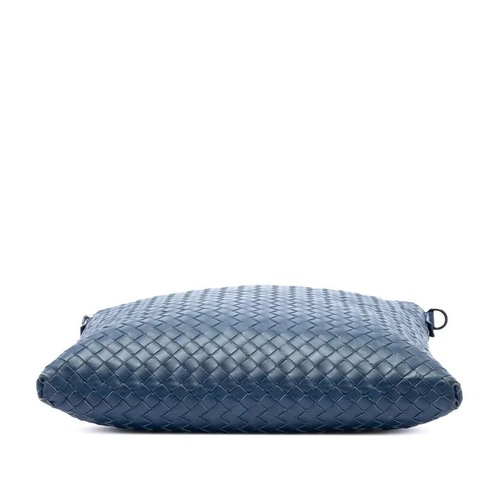 Bottega Veneta Nappa Intrecciato VN Crossbody Blue Leather Good - Inside View