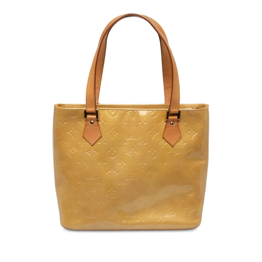 Louis Vuitton Monogram Vernis Houston Beige Leather Good - Front View