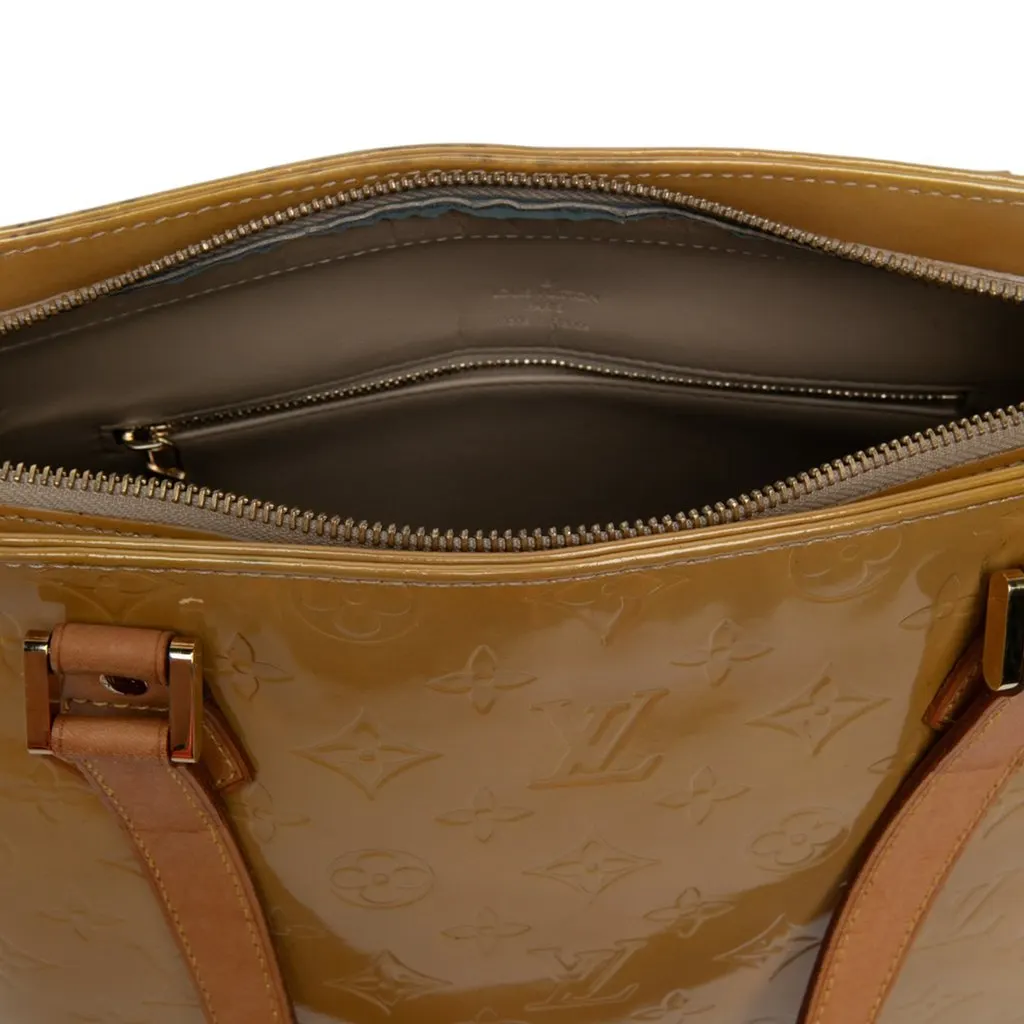 Louis Vuitton Monogram Vernis Houston Beige Leather Good - Model View