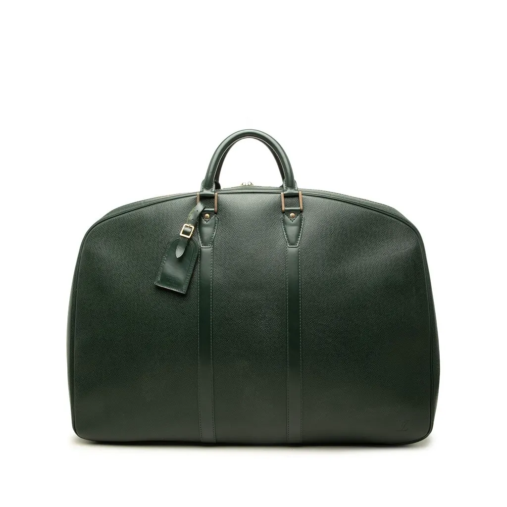 Louis Vuitton Taiga Helanga 1 Poche Green Leather Good - Front View