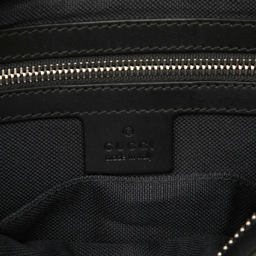 Gucci GG Supreme Web Belt Bag Black Canvas Good - Box View
