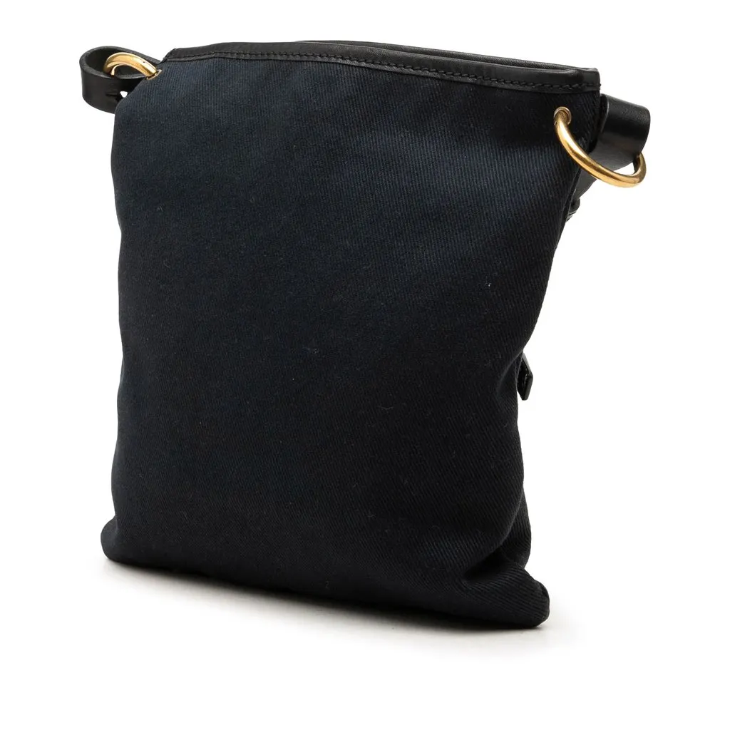 Saint Laurent Denim Monogram Kahala Crossbody Black Denim Very good - Back View