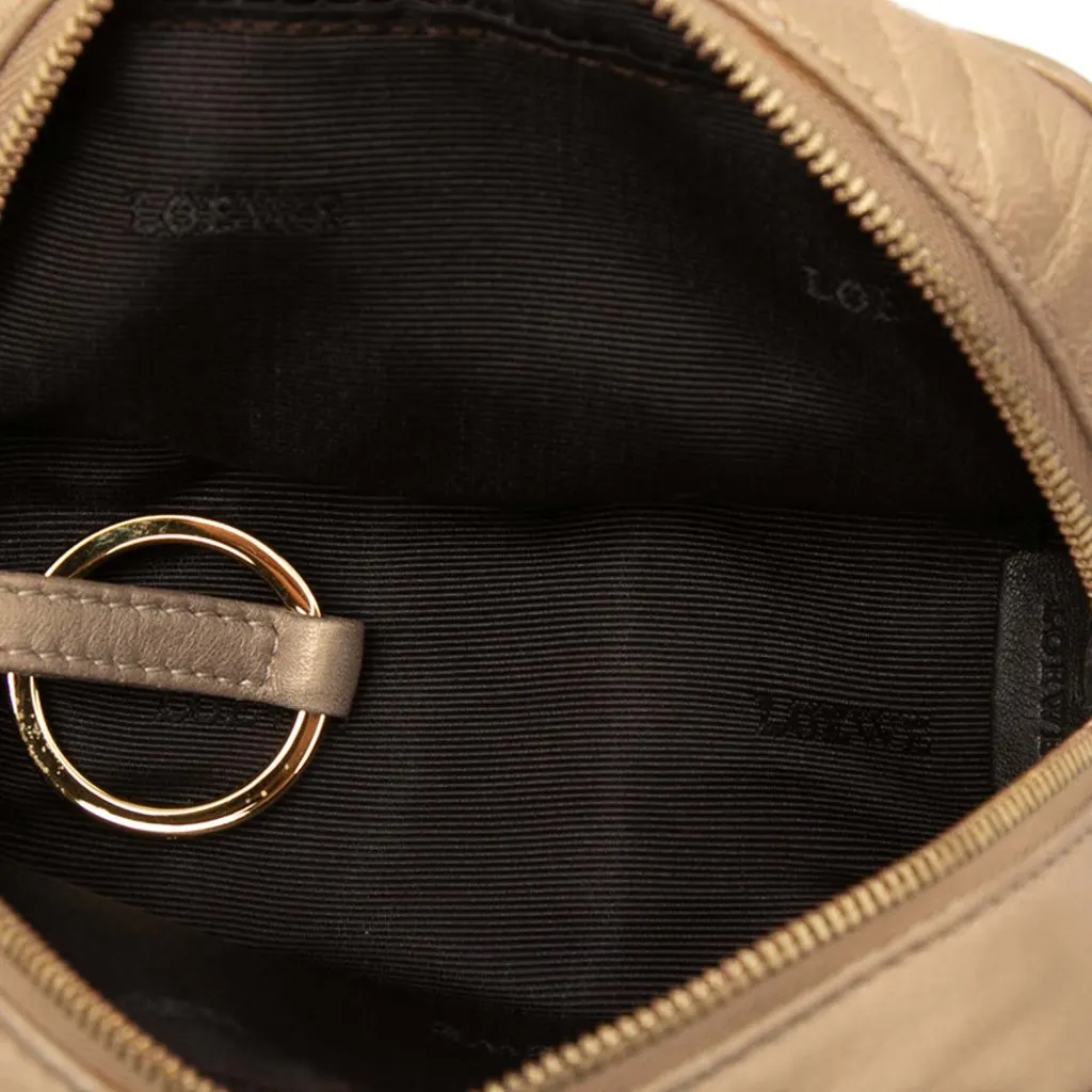 LOEWE Micro Metallic Leather Amazona Satchel Gold Leather Very good - Model View