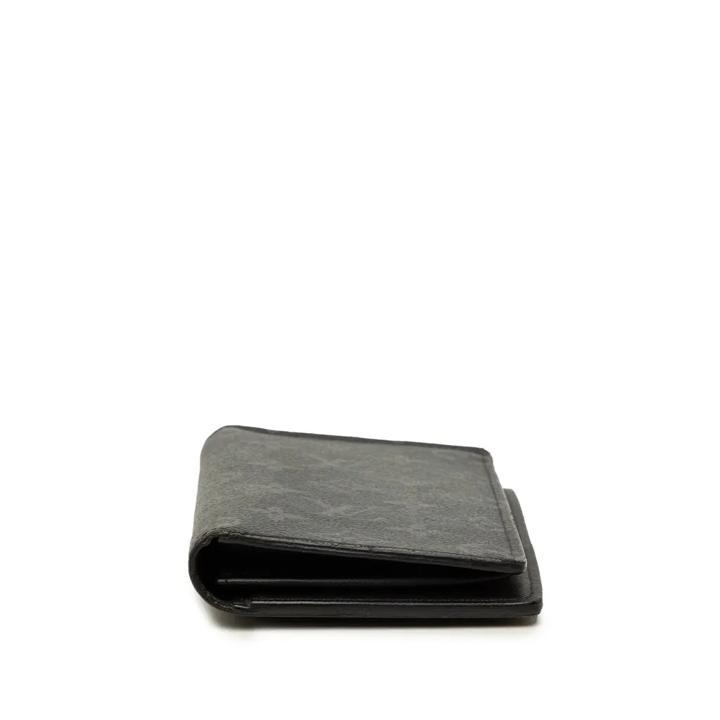 Louis Vuitton Monogram Eclipse Brazza Long Wallet Black Canvas Very good - Inside View