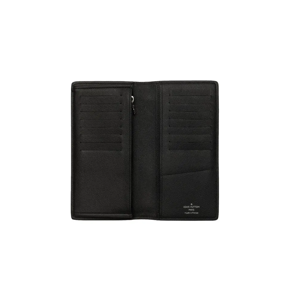 Louis Vuitton Monogram Eclipse Brazza Long Wallet Black Canvas Very good - Model View