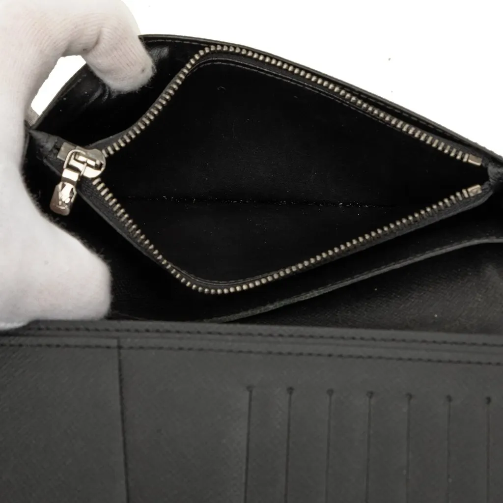 Louis Vuitton Monogram Eclipse Brazza Long Wallet Black Canvas Very good - Box View