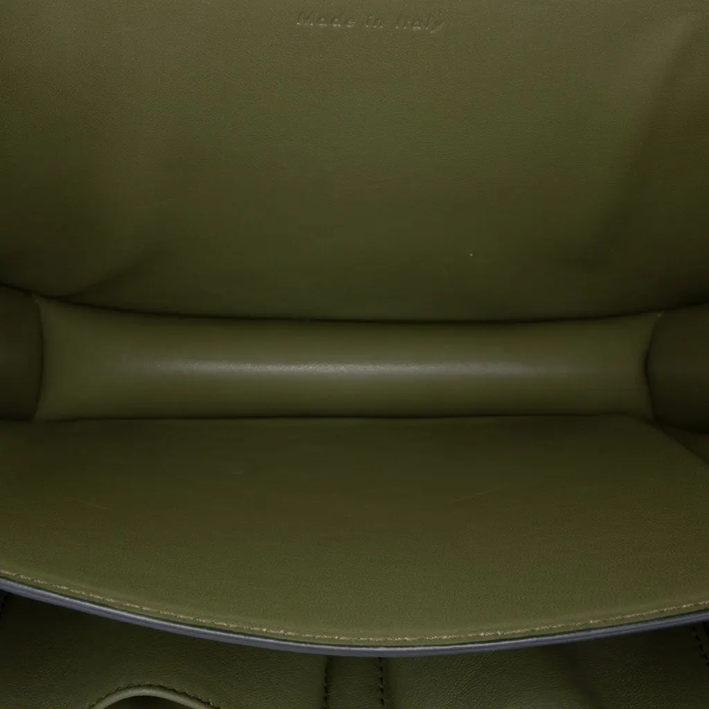 Celine Medium Calfskin Classic Box Green Leather Very good - Model View