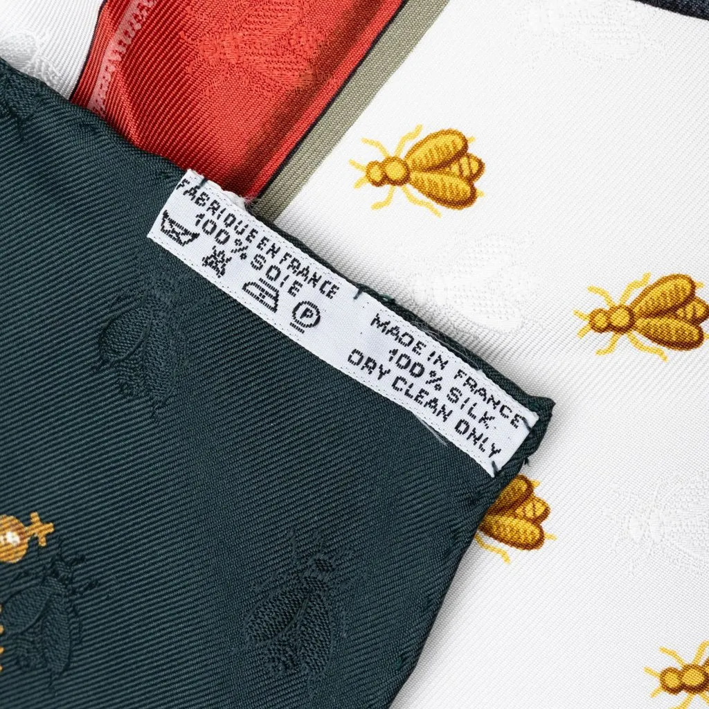 Hermès Napoleon Silk Scarf 90 White Silk Very good - Inside View