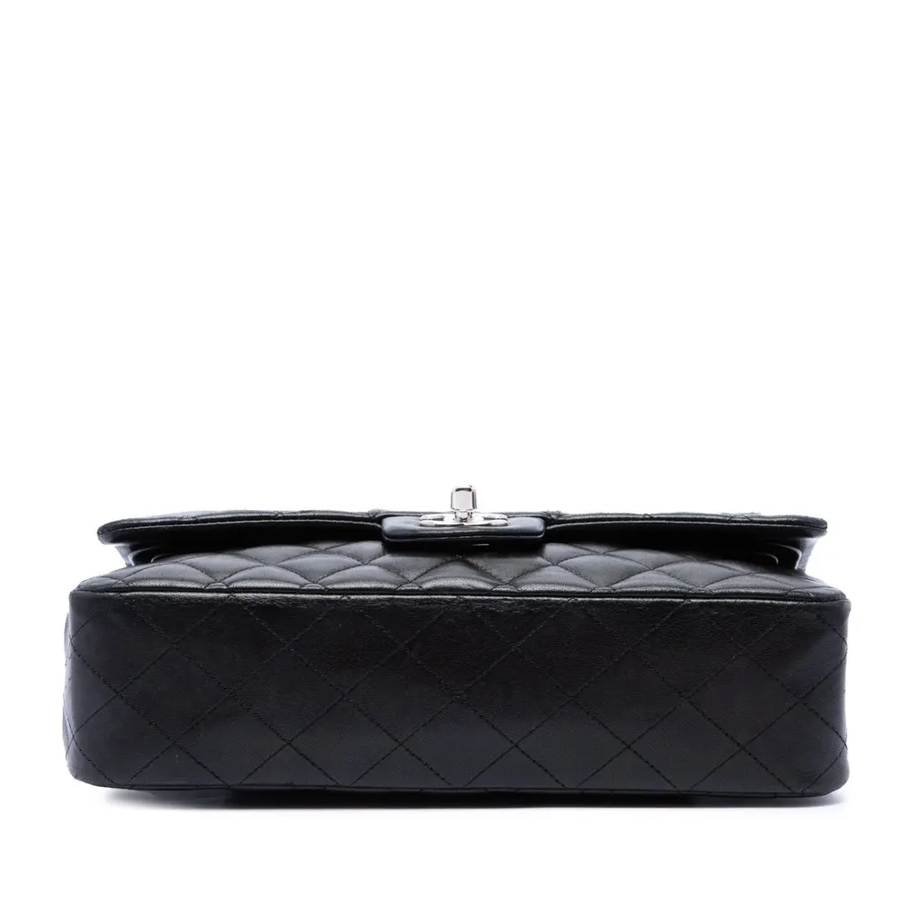 Chanel Medium Classic Lambskin Double Flap Black Leather Very good - Inside View