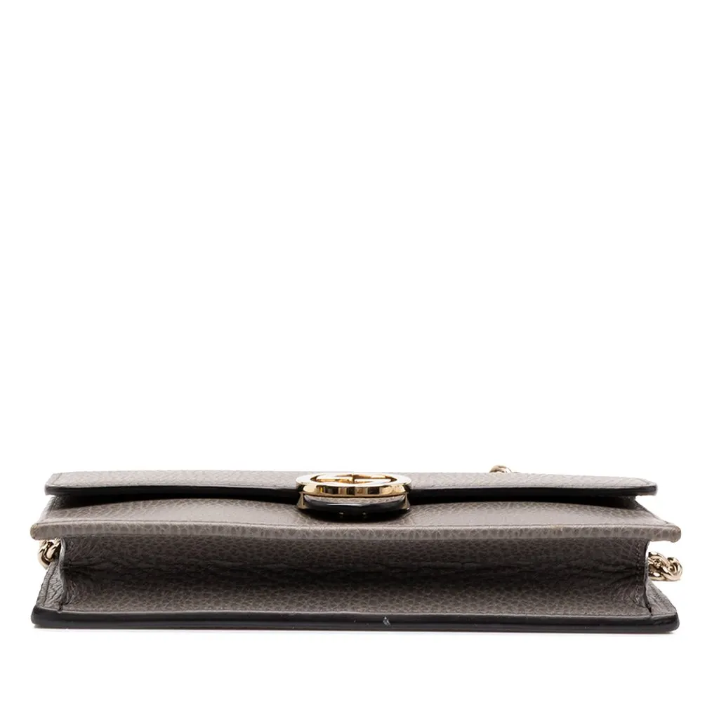 Gucci Dollar Calfskin Interlocking G Wallet on Chain MultiColor Leather Good - Inside View