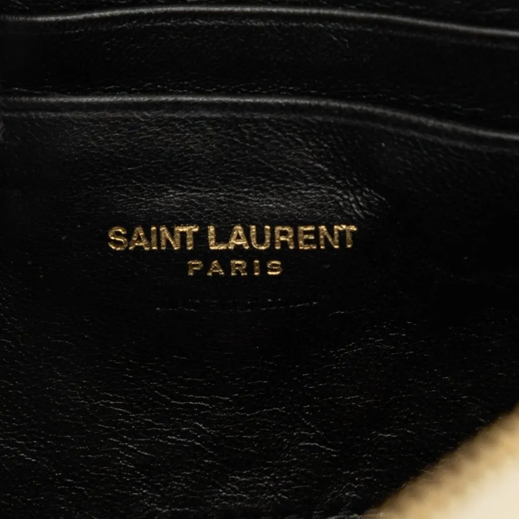 Saint Laurent Mini Grain de Poudre Monogram Lou Tassel Camera Bag White Leather Very good - Box View