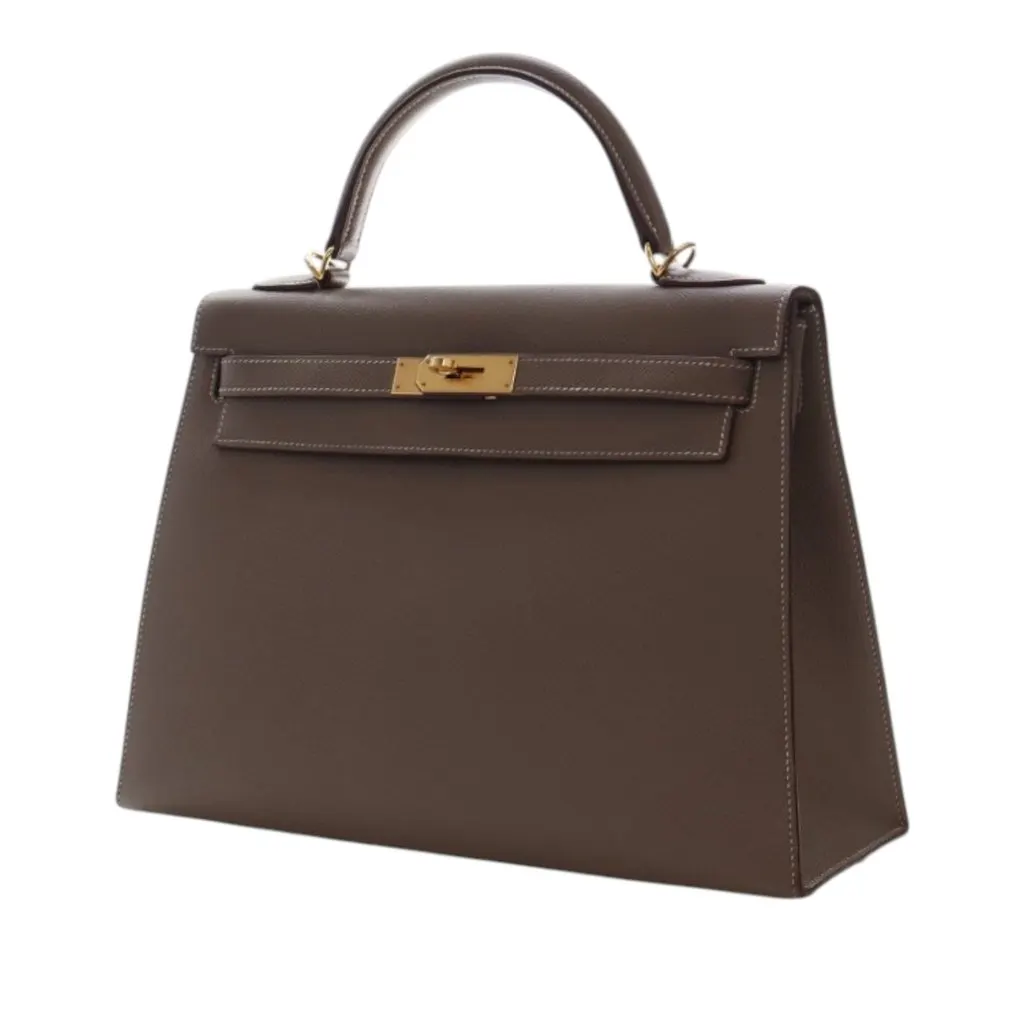 Hermès Epsom Kelly II Sellier 32 Brown Leather Very good - Inside View