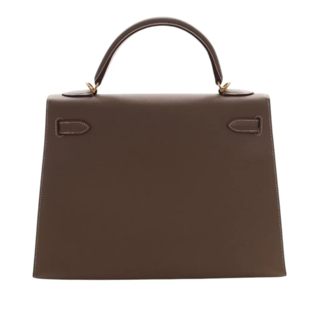 Hermès Epsom Kelly II Sellier 32 Brown Leather Very good - Model View