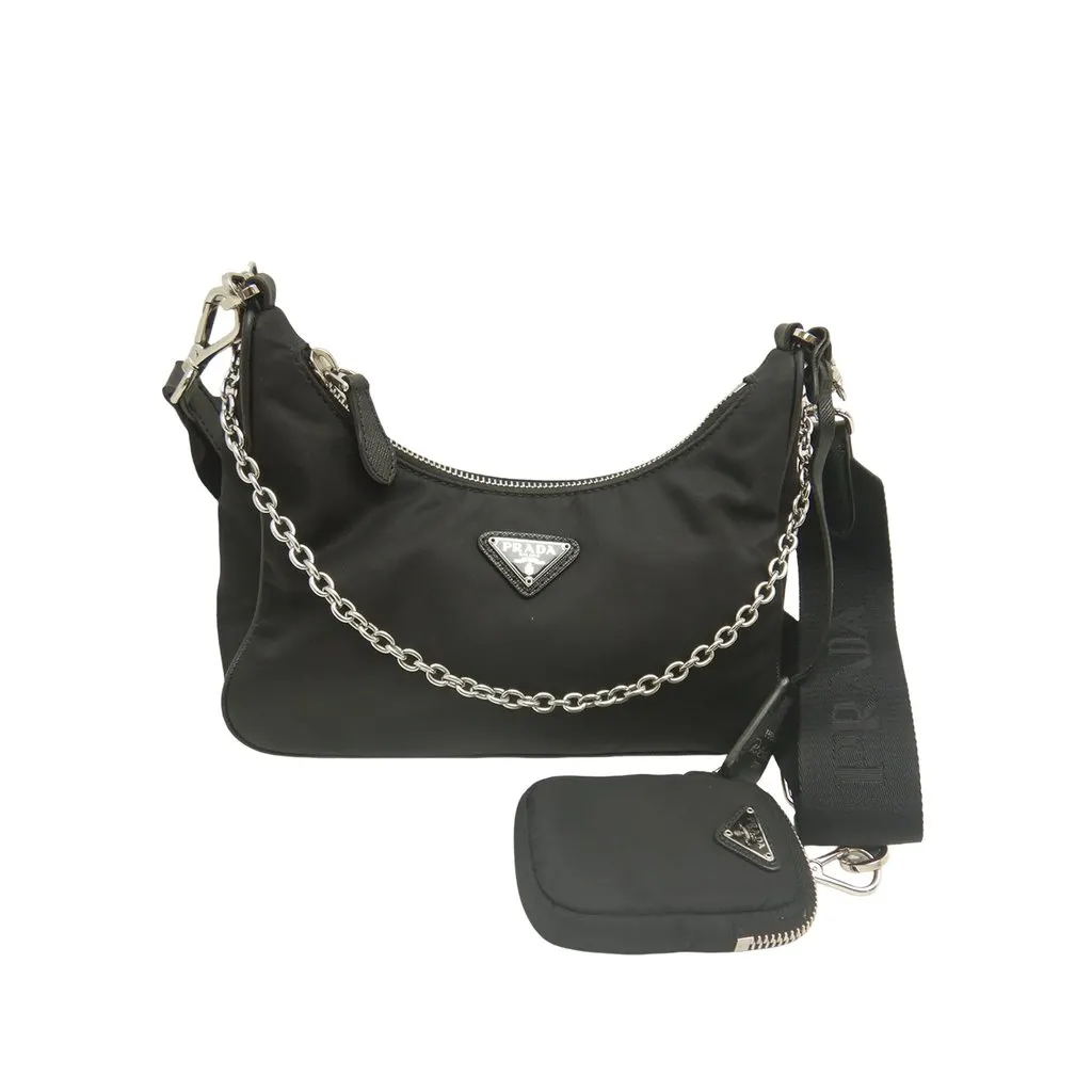 Prada Saffiano Trimmed Re Nylon Re Edition 2005 Satchel