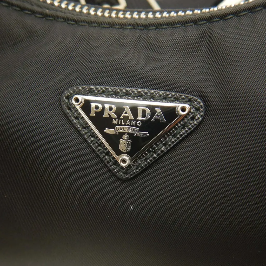 Prada Saffiano Trimmed Re Nylon Re Edition 2005 Satchel Black Very good - Model View