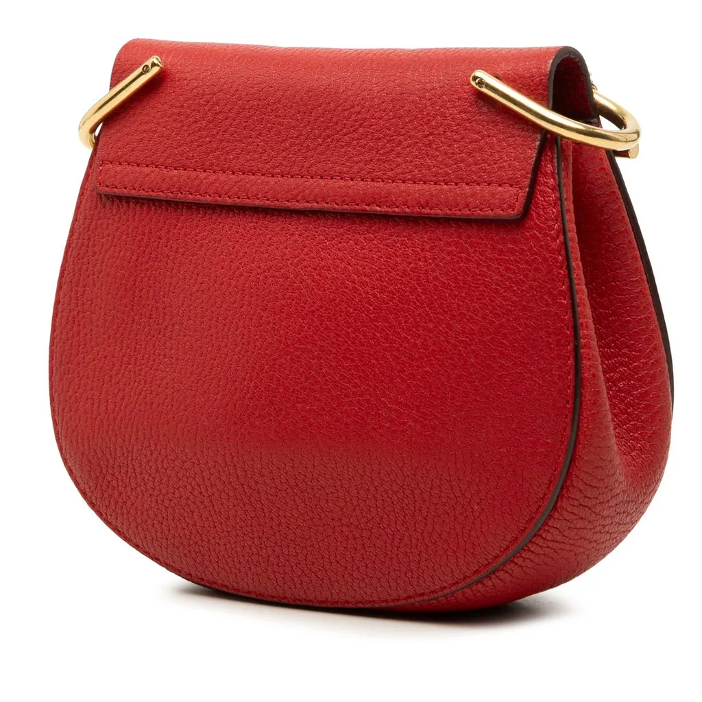 Chloé Small Leather Drew Crossbody Red Leather Very good - Back View