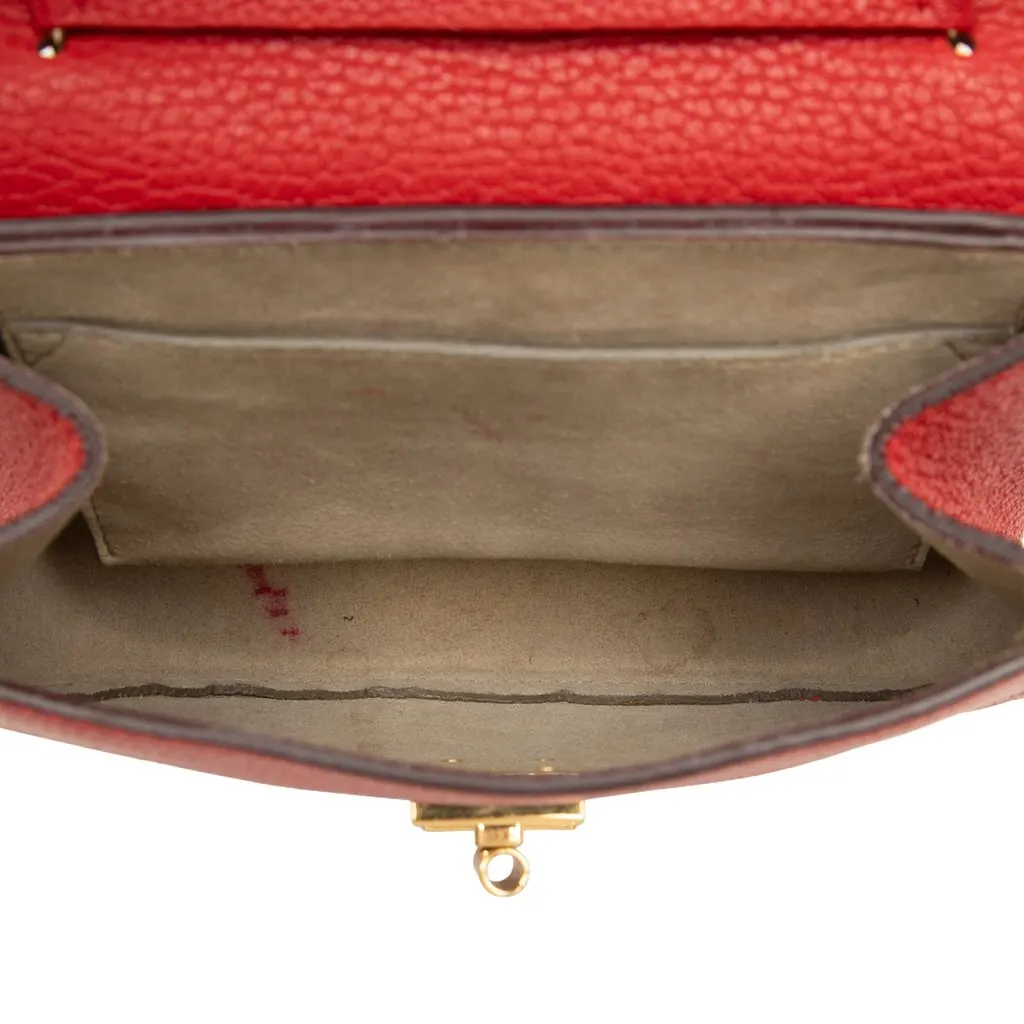 Chloé Small Leather Drew Crossbody Red Leather Very good - Model View
