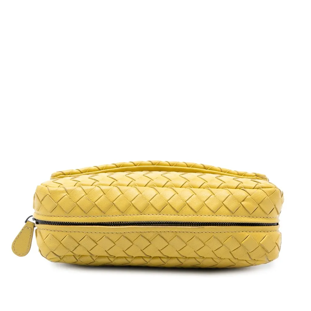 Bottega Veneta Mini Nappa Intrecciato Expandable Chain Flap Crossbody Yellow Leather Very good - Inside View