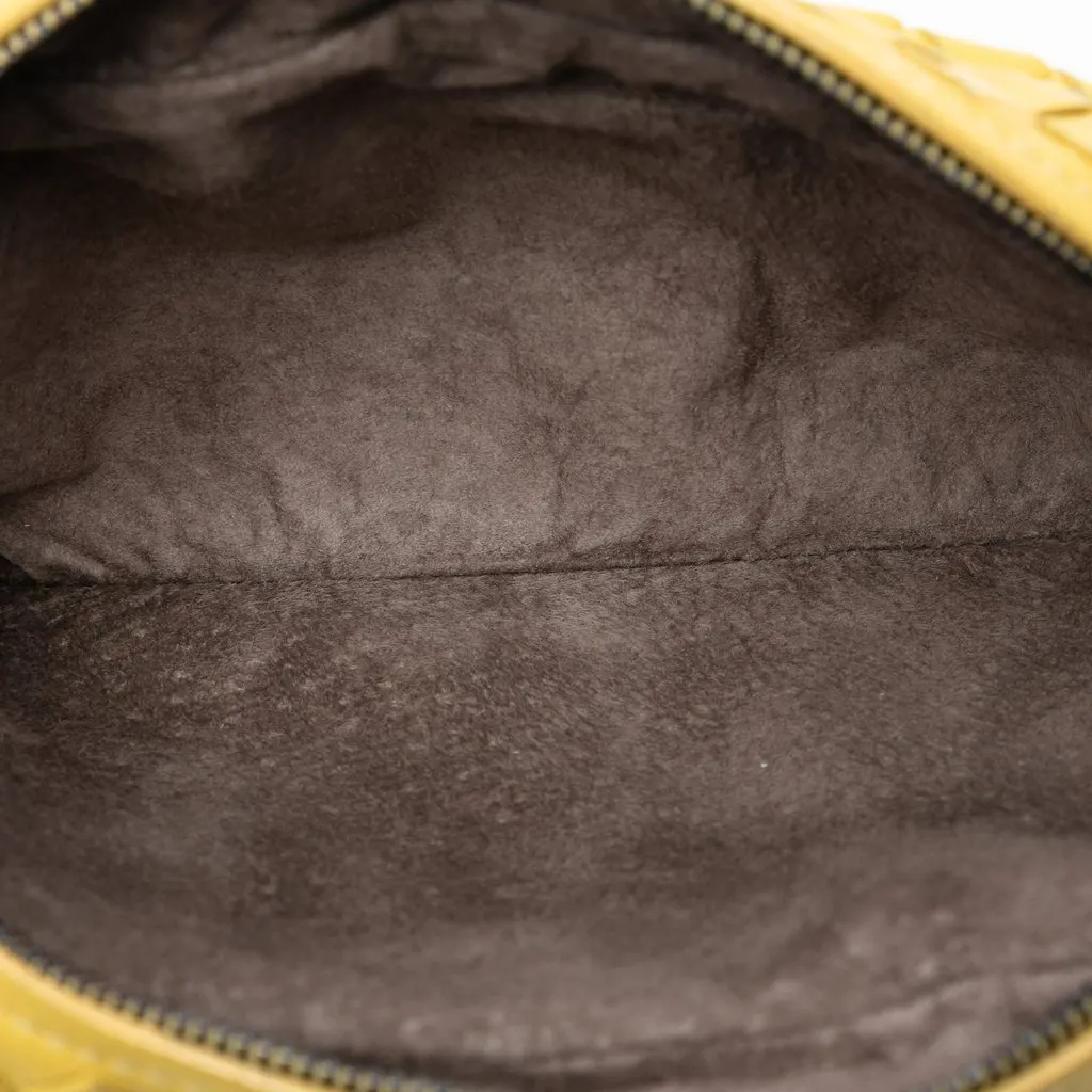 Bottega Veneta Mini Nappa Intrecciato Expandable Chain Flap Crossbody Yellow Leather Very good - Model View