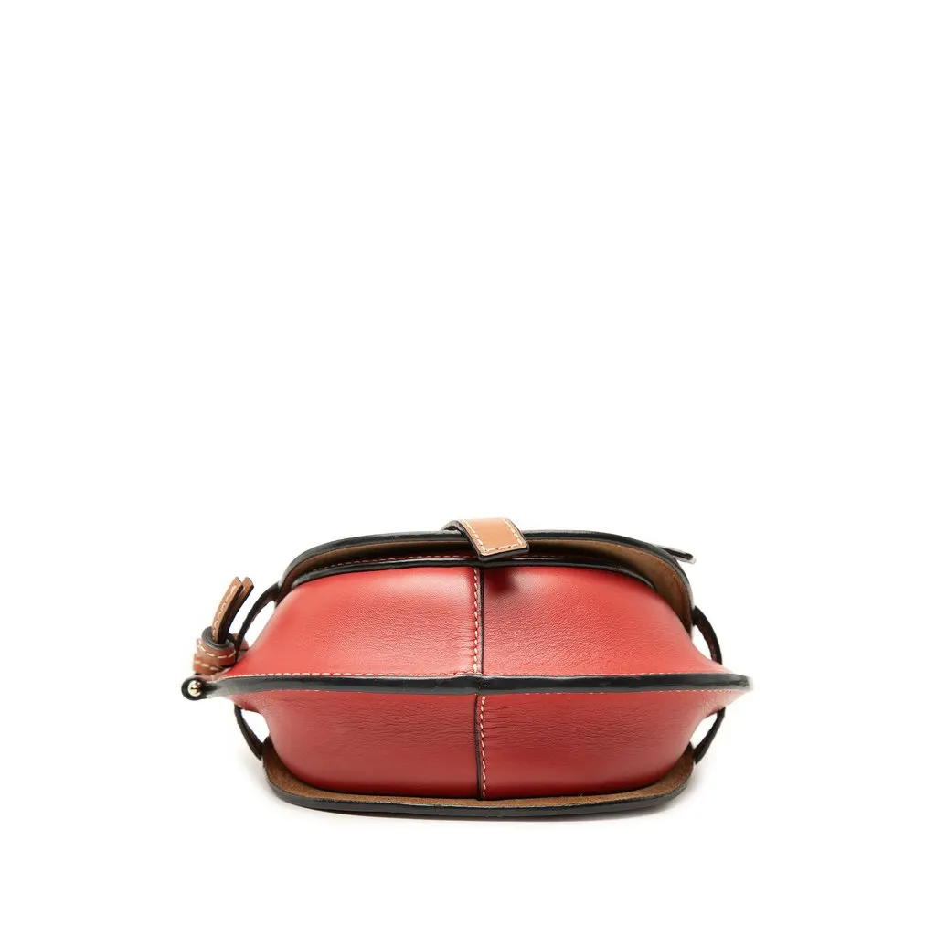 LOEWE Mini Tricolor Leather Gate Crossbody Red Leather Very good - Inside View