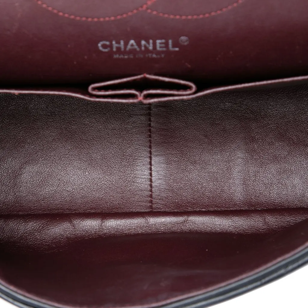 Chanel Quilted Aged Calfskin Reissue 2.55 Double Flap 226 Black Leather Good - Model View