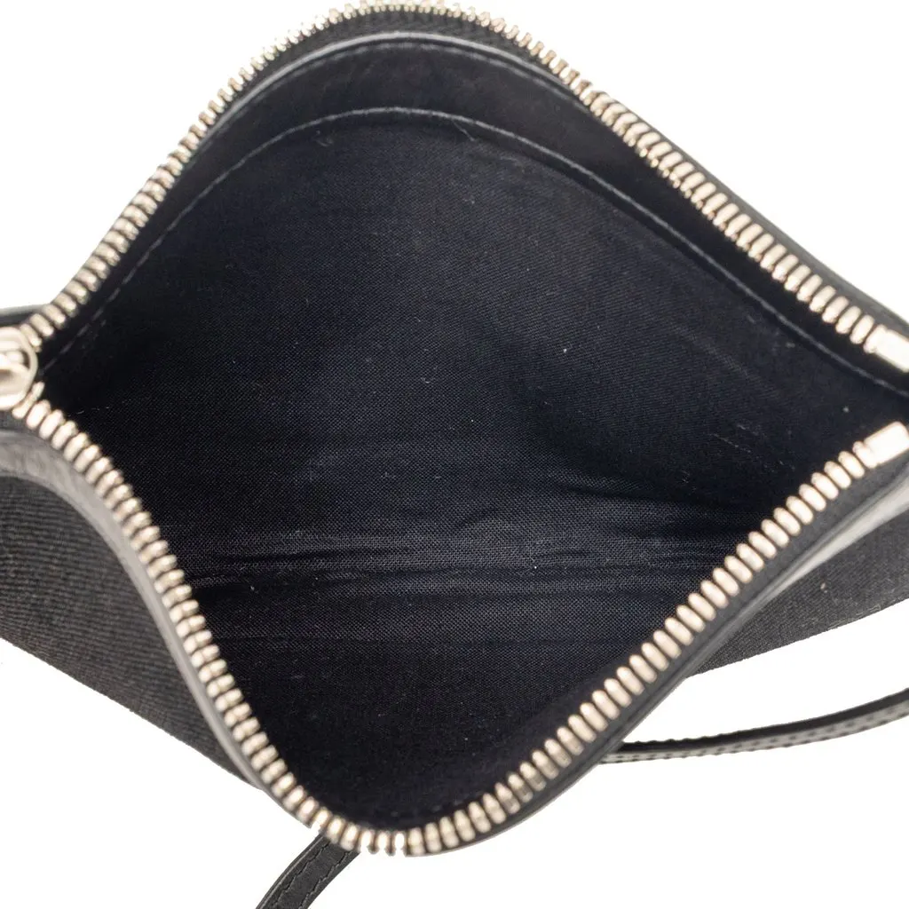 Balenciaga Canvas Navy Cabas Pouch Black Very good - Model View