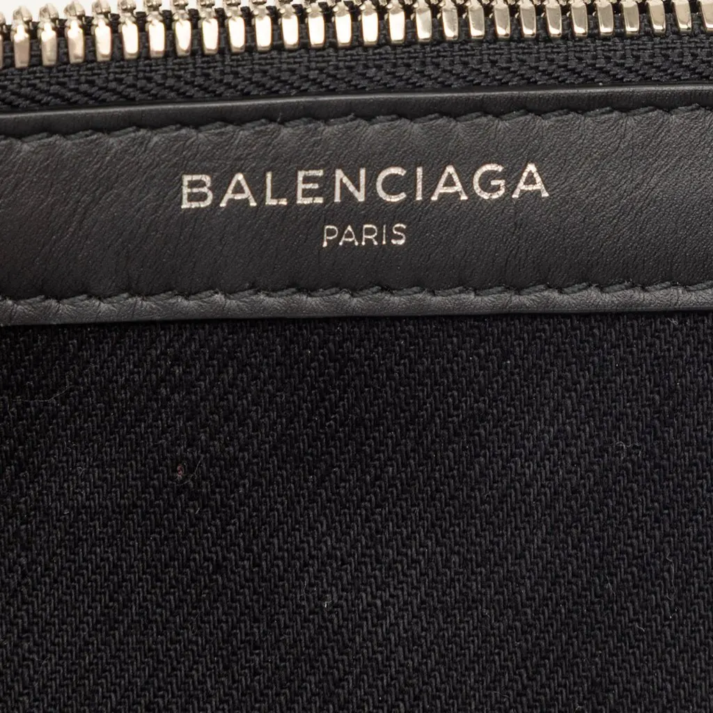 Balenciaga Canvas Navy Cabas Pouch Black Very good - Box View