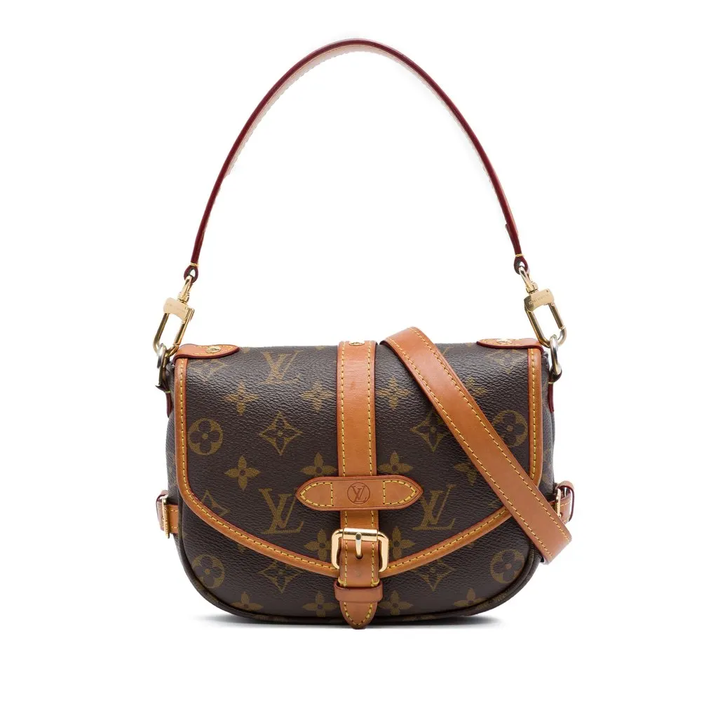 Louis Vuitton Monogram Saumur BB Brown Very good - Front View