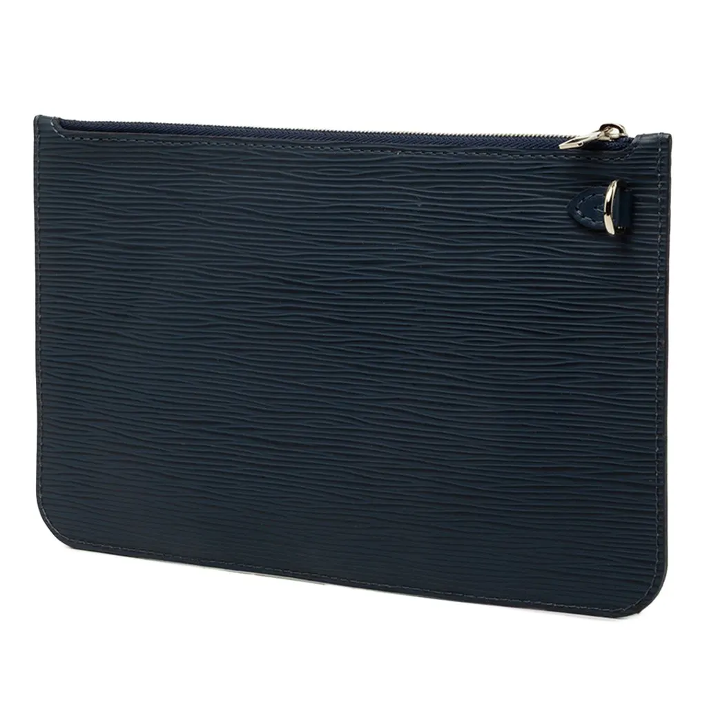 Louis Vuitton Epi Neverfull Pouch Blue Leather Very good - Back View