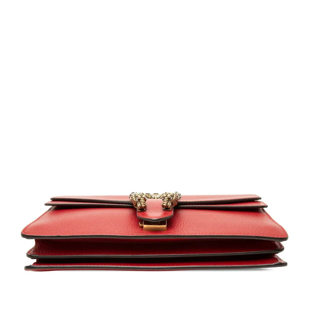 Gucci Medium Calfskin Dionysus Shoulder Bag Red Leather Good - Inside View