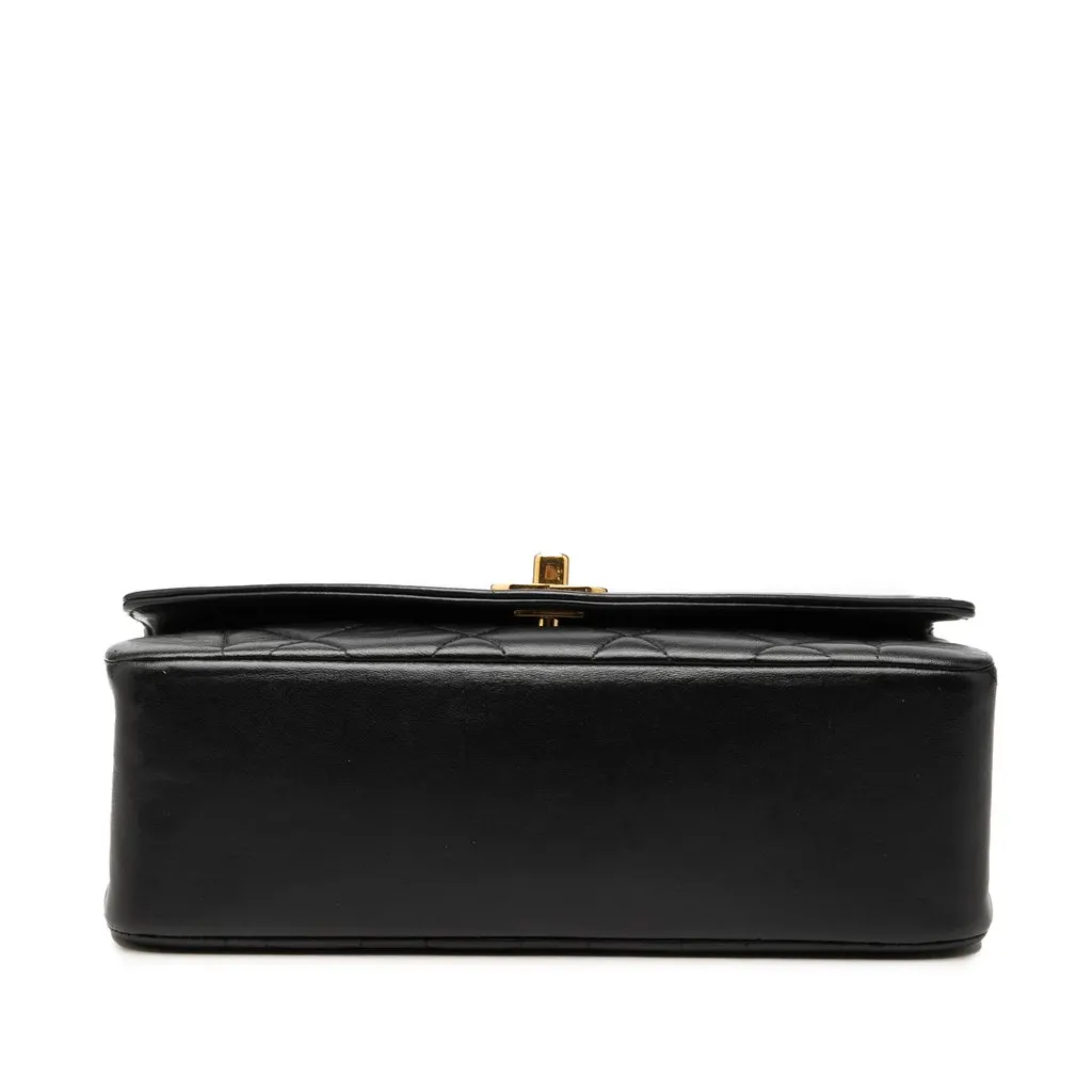 Chanel Small Lambskin Diana Flap Black Leather Very good - Inside View