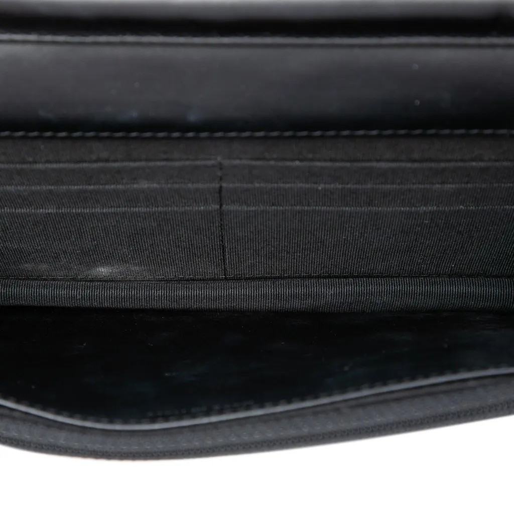 Chanel CC Quilted Patent Wallet On Chain Black Leather Very good - Model View