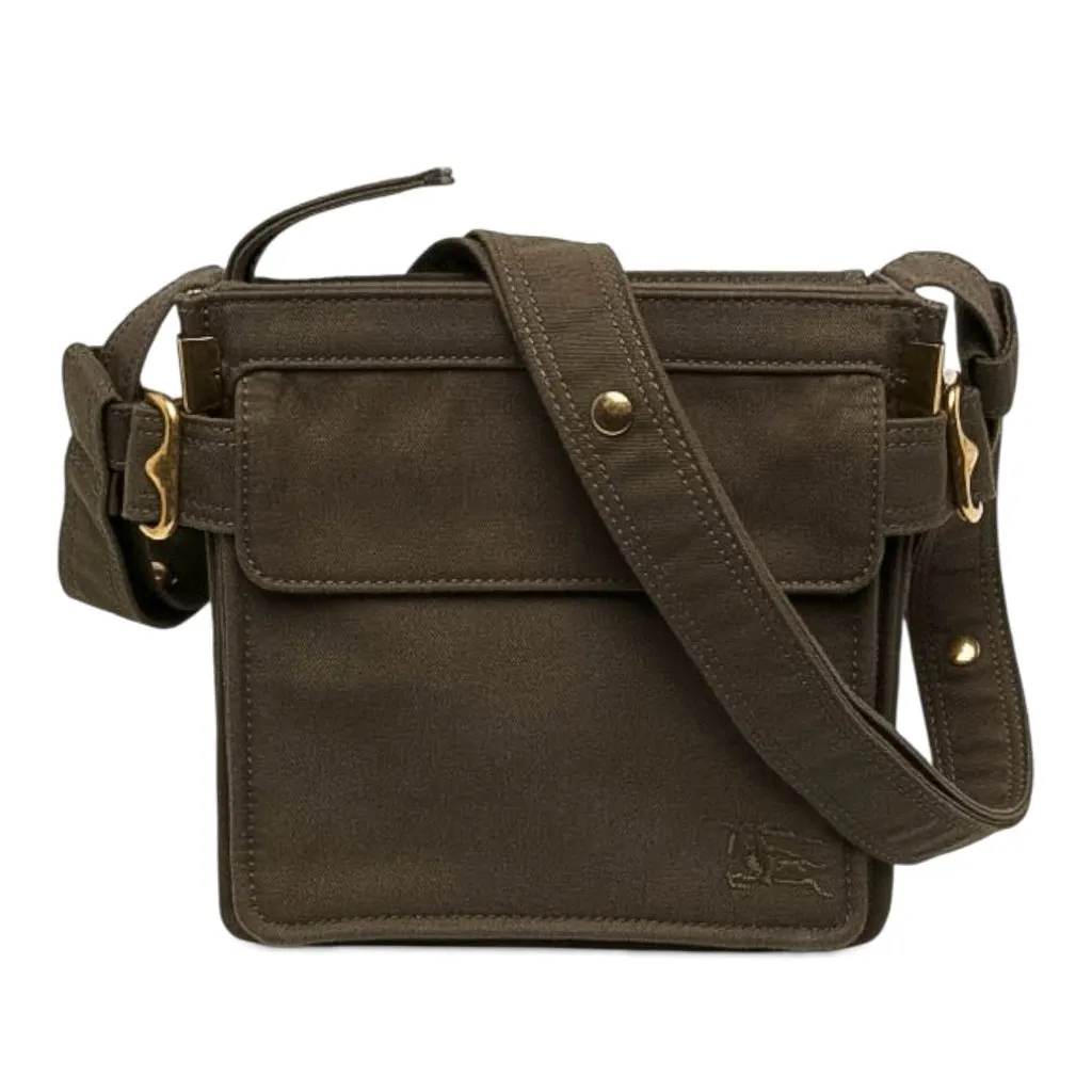 Burberry Mini Nylon Trench Phone Crossbody Brown Polyamide Good - Front View