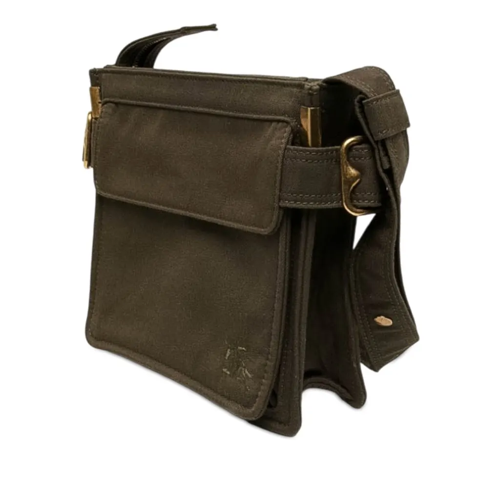 Burberry Mini Nylon Trench Phone Crossbody Brown Polyamide Good - Back View