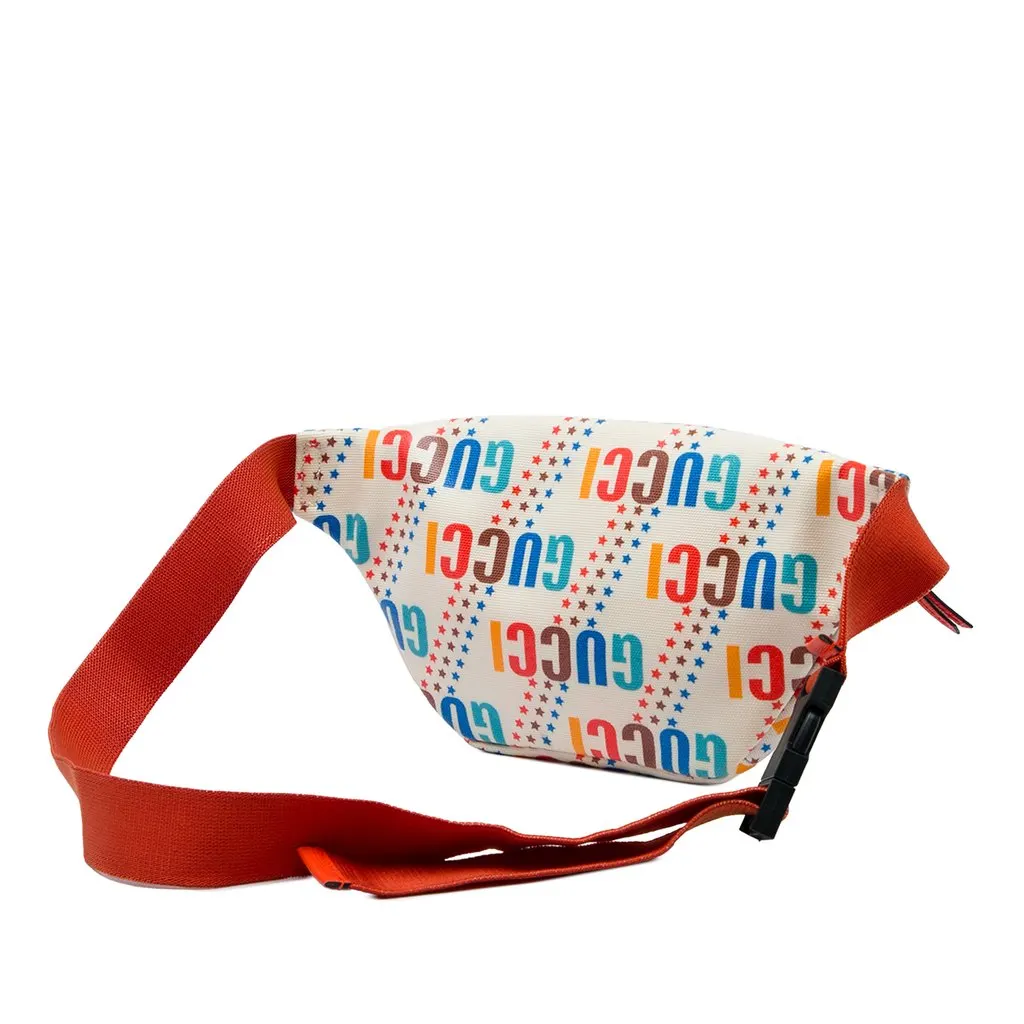 Gucci Kids Coated Canvas Logo Belt Bag White Canvas Very good - Back View