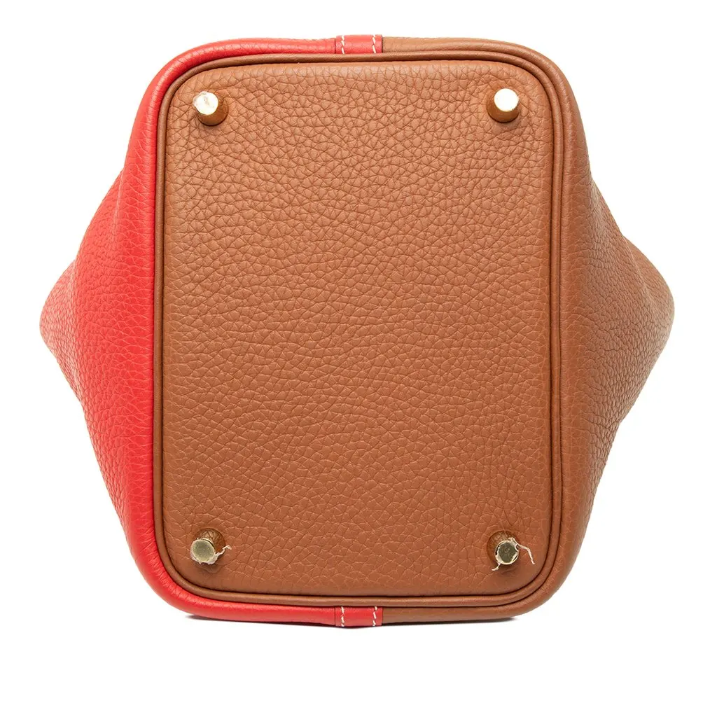 Hermès Clemence Picotin Lock 18 Casaque Brown Leather Very good - Inside View
